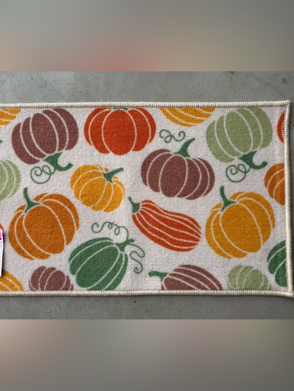 NWT Autumn Pumpkin Pattern Indoor Accent Rug